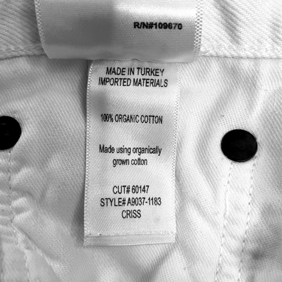 AGOLDE Criss Cross High Rise Straight Leg White Jeans Half Back Waistband Sz 28 - Picture 13 of 14